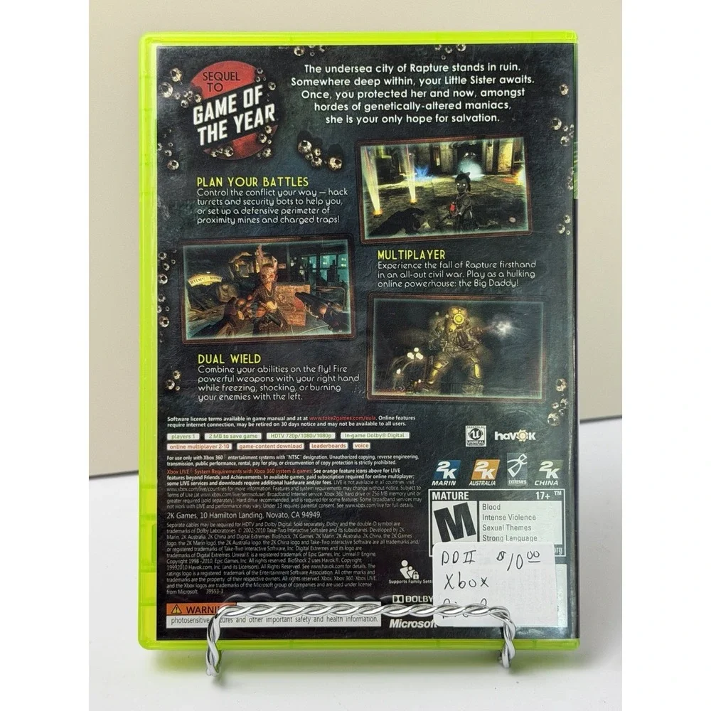BioShock 2 Xbox 360 Complete CIB 2010